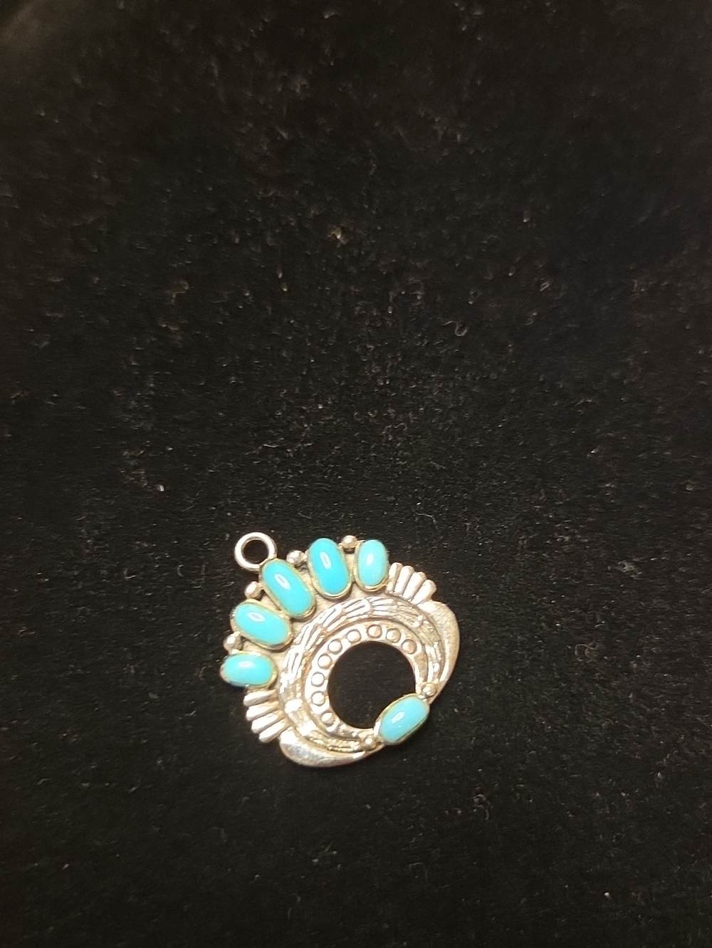 Sterling Silver Turquoise Pendant Charm for Women